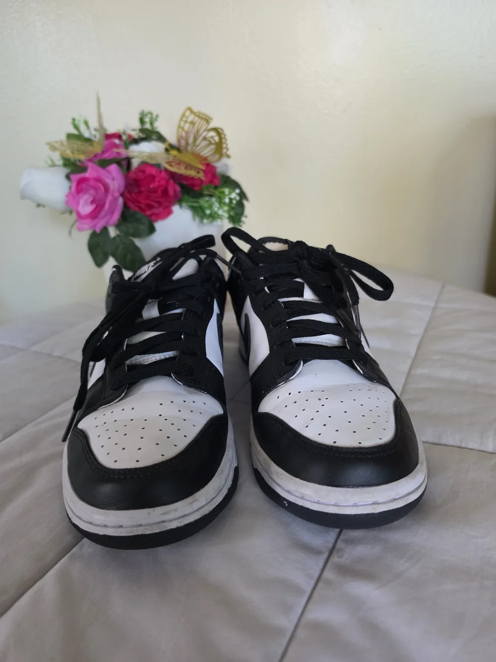 Nike Dunk Low Panda Black/White Big Kids Sneakers Size 6.5Y